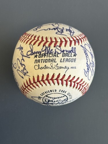1972 San Francisco Giants TEAM SIGNED Official NL Baseball 24 sigs w/ Bonds JSA - Picture 6 of 6