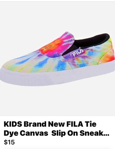 Fila Tie Dye Slip On Size 3 Kids - Picture 2 of 2