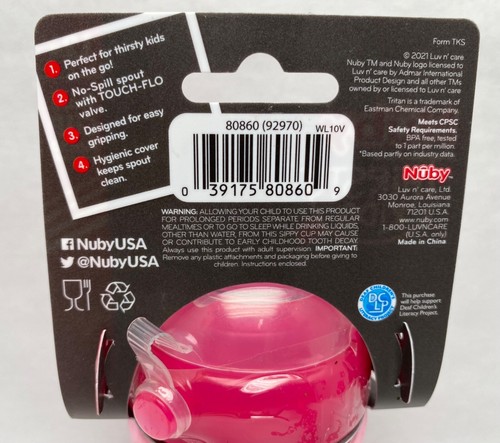 New Nuby Thirsty Kids 12oz Sip It Sport Soft Spout Water Bottle Pink Unicorn SC - Picture 4 of 9