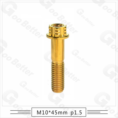 M10 Titan Flanschkopf T50 Torx Schraube Doppelantrieb Gold 1,25/1,5 mm Gewinde - Bild 13 von 30