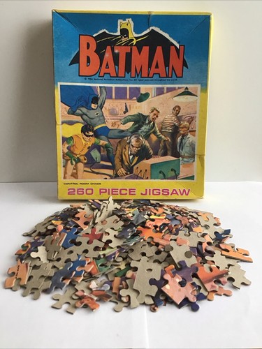VINTAGE 1966 BATMAN DC COMIC CONTROL ROOM CHAOS 260 PEZZI PUZZLE COMPLETO - Foto 10 di 21