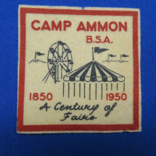 Boy Scout 1950 Camp Ammon B.S.A. Wisconsin State Fair Scout Service Patch 254C4