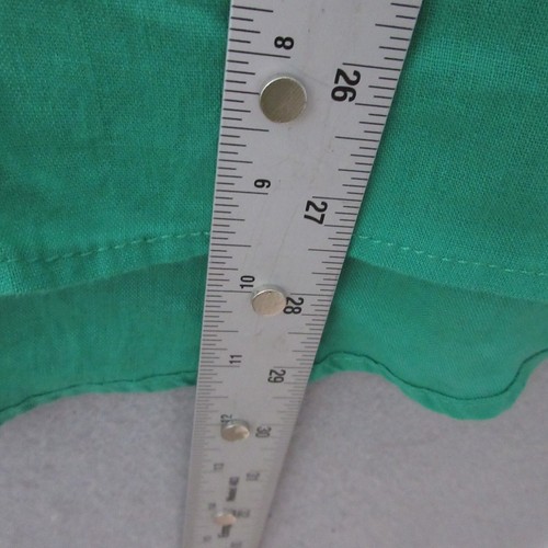 Sigrid Olsen Top Medium Kelly Green Linen Coastal Lagenlook Button Relax Fit NWT - Picture 8 of 10