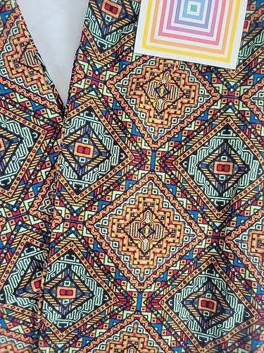 LuLaRoe Girls Juniors Tween Leggings Beautiful Multicolor Geometric Pattern NWT - Picture 3 of 6