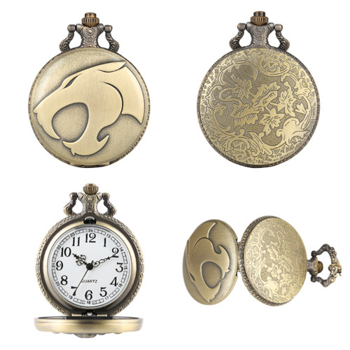 Orologio da Tasca Analogico Steampunk Animal Quarzo con Collana Catena per Uomo Donna - Foto 13 di 82