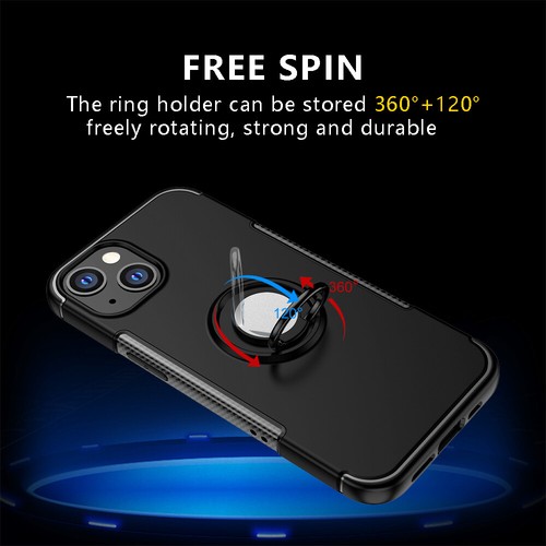For iPhone 13 12 11 Mini Pro Max XR XS Max Phone Case Magnetic Ring Stand Cover - Picture 5 of 36