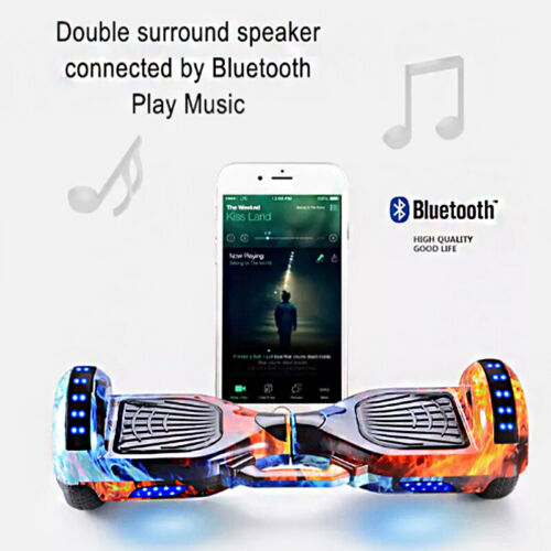 7/10" Portable Electric Hoverboard Bluetooth Speaker LED Self Balancing Scooter - Picture 4 of 25