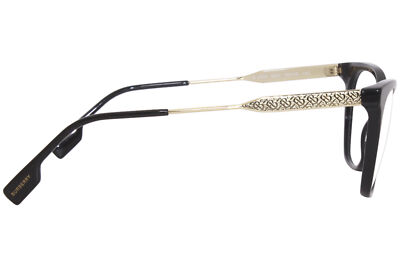 New BURBERRY BE2333 3001 Black Cat Eye 53-16-140mm Authentic