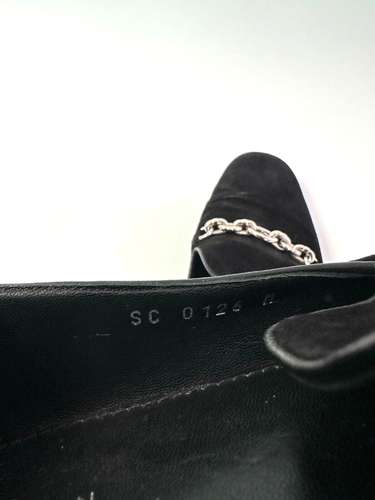 Louis Vuitton Women Black Suede Slip On Loafers Size 38 EU - Picture 7 of 9
