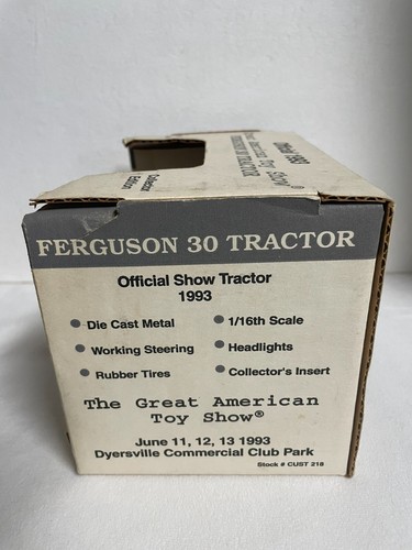 Vintage Spec Cast 1993 Grea American Toy Show Massey Ferguson 30 Tractor In Box - Picture 8 of 11