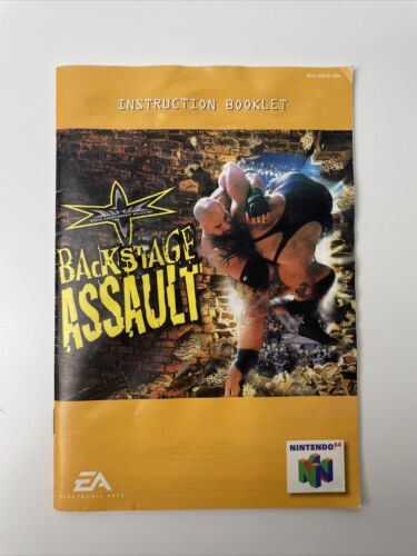 Backstage Assault WCW Wrestling N64 Nintendo 64 nur Bedienungsanleitung OHNE SPIEL