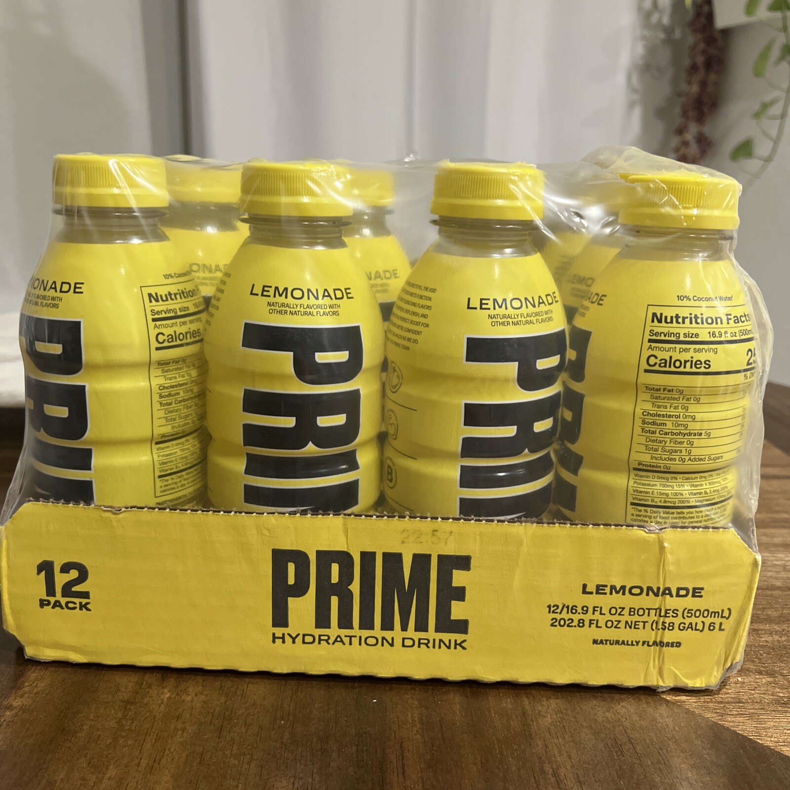 Prime Hydration Drink Lemonade 16.9 FL OZ NEW FLAVOR. 12 PACK IN HAND