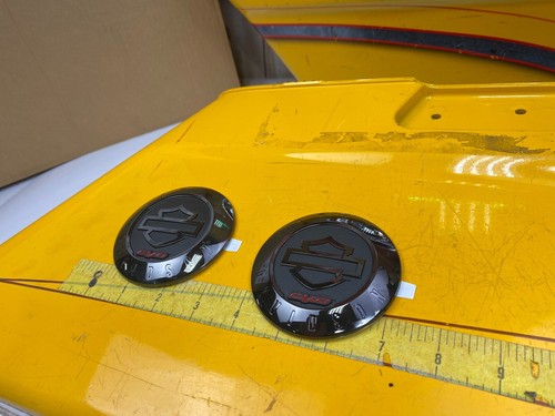 🔥OEM Harley CVO Touring Fuel Gas Tank Emblems Badges Black Chrome & Red🔥 - Bild 4 von 9