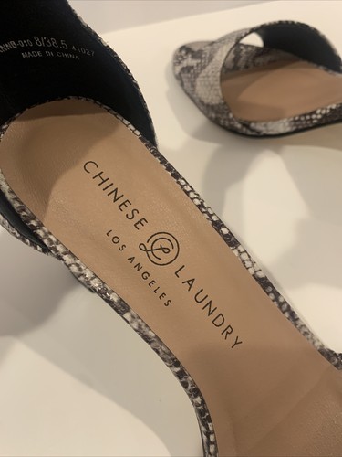 Chinesische Wäsche Kunstschlangenleder Kleid Sandalen mit Schnalle Riemen Größe 8M (19) - Bild 6 von 12