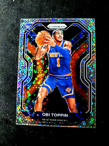 2020-21 Panini Prizm Obi Toppin Rookie Fast Break Disco Prizm #280 RC CENTERED