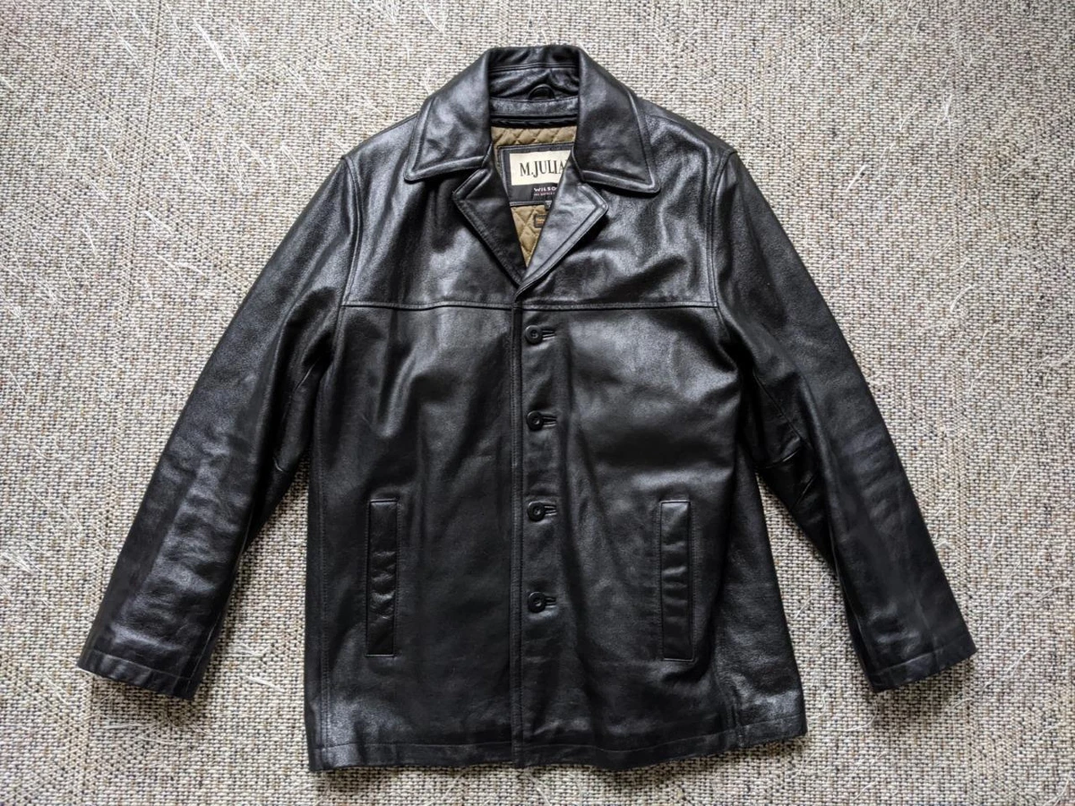 vintage WILSONS leather M JULIAN car coat M black leather INSULATED supernatural