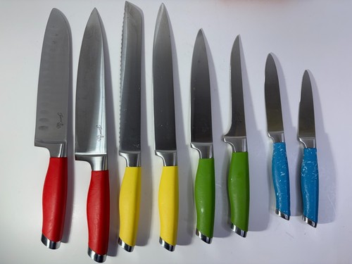 Fiesta Fiestaware 9 Piece Colorful Knife Set w/ Storage Block (No Scissors) - Picture 18 of 21
