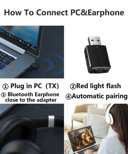 3 in 1 USB Bluetooth 5.0 Audio Transmitter/Receiver Adapter For TV PC CAR #37 - Picture 12 of 12