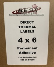 4000 4x6 Direct Thermal Shipping Labels - 4 Rolls - 3" Core - 1000 Per Roll