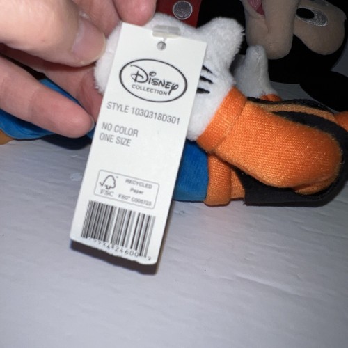 Disney Collection Goofy (with tags) and Mickey Mouse 10" Plush Stuffed Toy Lot - Picture 7 of 11