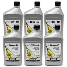 6PK Russo SAE 10W40 Synthetic Blend 4-Cycle Motor Oil 32oz./1 Quart