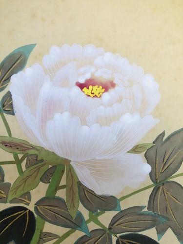 Rollo de pintura de arte japonés "Flor de peonía blanca bellamente floreciente"_69 - Imagen 10 de 10