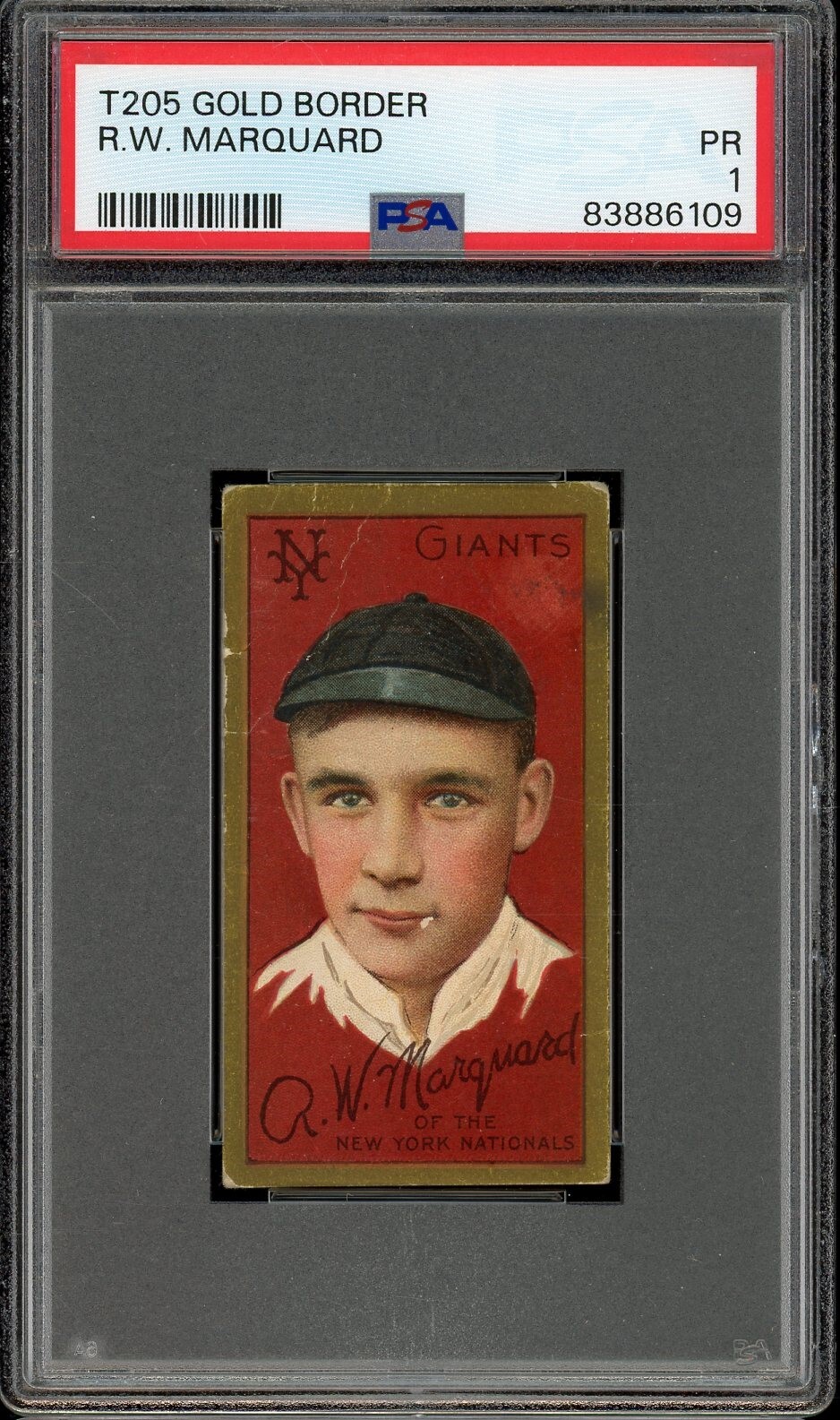 1911 T205 Gold Border Baseball R.W. Marquard PSA 1