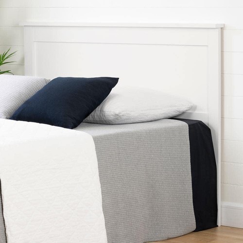 South Shore Headboard Full/Queen-Size Non-Upholstered Particle Board Pure White - Picture 4 of 8