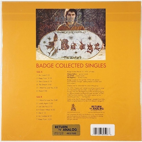 BADGE Collected Singles LP U.S. Killer 70s basement garage psych rock Kath - Picture 2 of 2