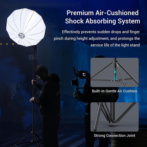 SMALLRIG Photography Light Stand 110"/9.2ft/280cm, Air-Cushioned Aluminum st402 - Picture 3 of 10