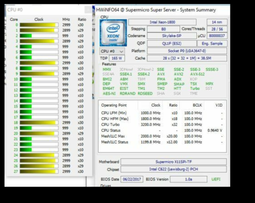 Intel Xeon QL1F Platinum 8176 8180 CPU ES 28C 1.8GHz LGA3647(Socket P) Skylake - Picture 3 of 4
