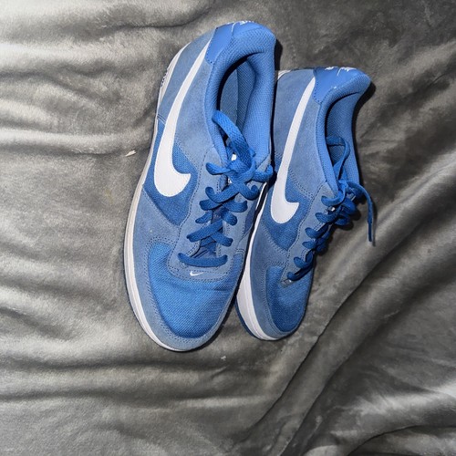 NIKE Air Force 1 Low Size 7 Youth Star Blue 596728 426 Shoes Sneakers Worn Twice - Picture 2 of 6