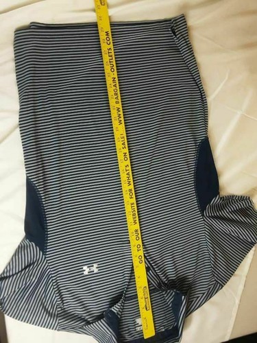 Polo de golf Under Armour para hombre a rayas azules manga corta con logotipo M - Imagen 7 de 8