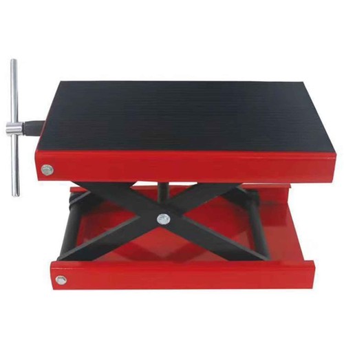 Soporte de gato de tijera elevador capacidad para motocicletas, ATV/UTV, motos de cross, rojo - Imagen 6 de 6