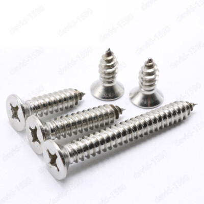 #ad M2 M2.3 M2.5 M3 Stainless Steel Phillips Countersunk Self Tapping Wood Screws $42.10