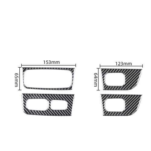 4×Carbon Fiber Window Lift Switch Button Panel Trim For Porsche Taycan 2019-2022 - Picture 2 of 15