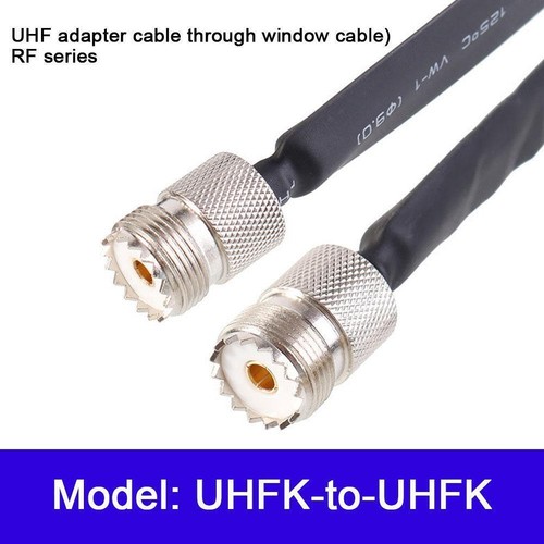 Door/Window Pass Through Flat Coaxial Cable SO239 UHF Female to Female UHF  !L - Zdjęcie 2 z 10