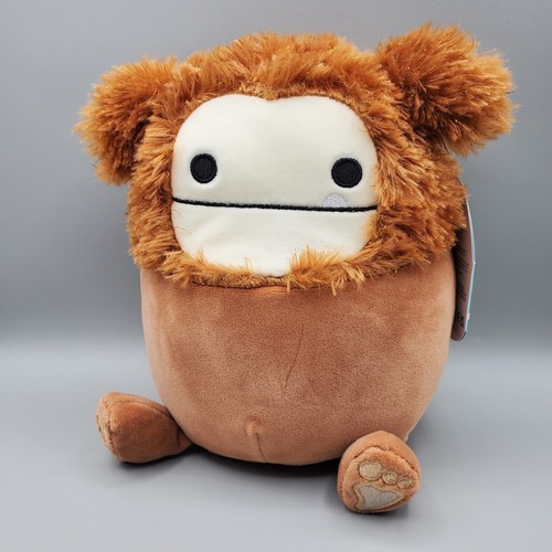 Squishmallows 8" Marrone Peluche Mostro Bigfoot Morbido Carino Peluche Etichette - Foto 1 di 14
