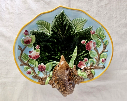 Mottahedeh Majolika Teller Vogelzweig Blatt Motiv Italien Museum Reproduktionen - Bild 9 von 15