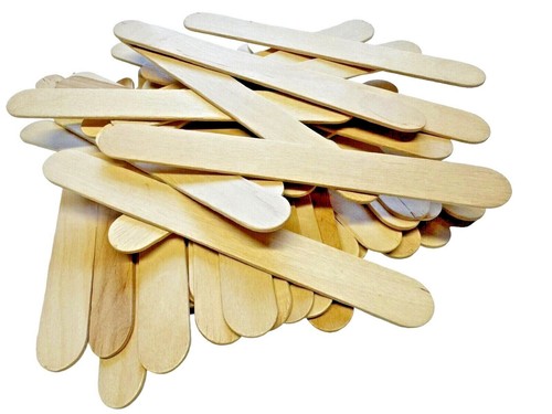 Large JUMBO Size PLAIN / COLOURED Wooden LOLLY Pop Craft QUALITY Sticks 15CM - Picture 4 of 12