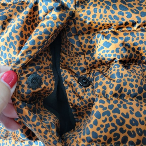 Lands End 600 Down Chaleco Amortiguador Mujer 3X 24-26W Leopardo Resistente al Agua Marrón NUEVO - Imagen 6 de 15