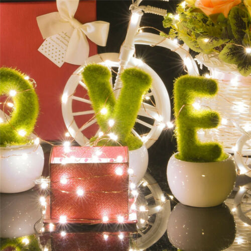LED Fairy String Lights Battery Operated Copper Silver Wire Christmas Party Deco - Picture 11 of 14