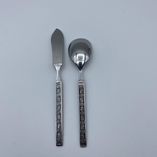 Stanley Roberts MATADOR Stainless Japan  Flatware Sugar Spoon And Butter Knife - Picture 5 of 6