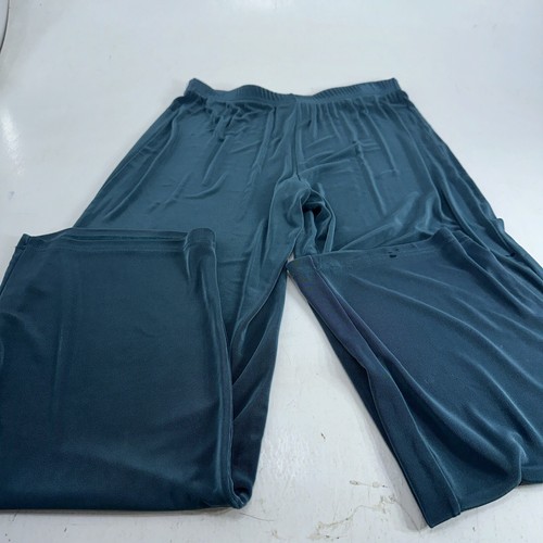 Vintage N Touch Women's Size L Teal 2 Pc Comfort Pants Button Front Top - Picture 12 of 16