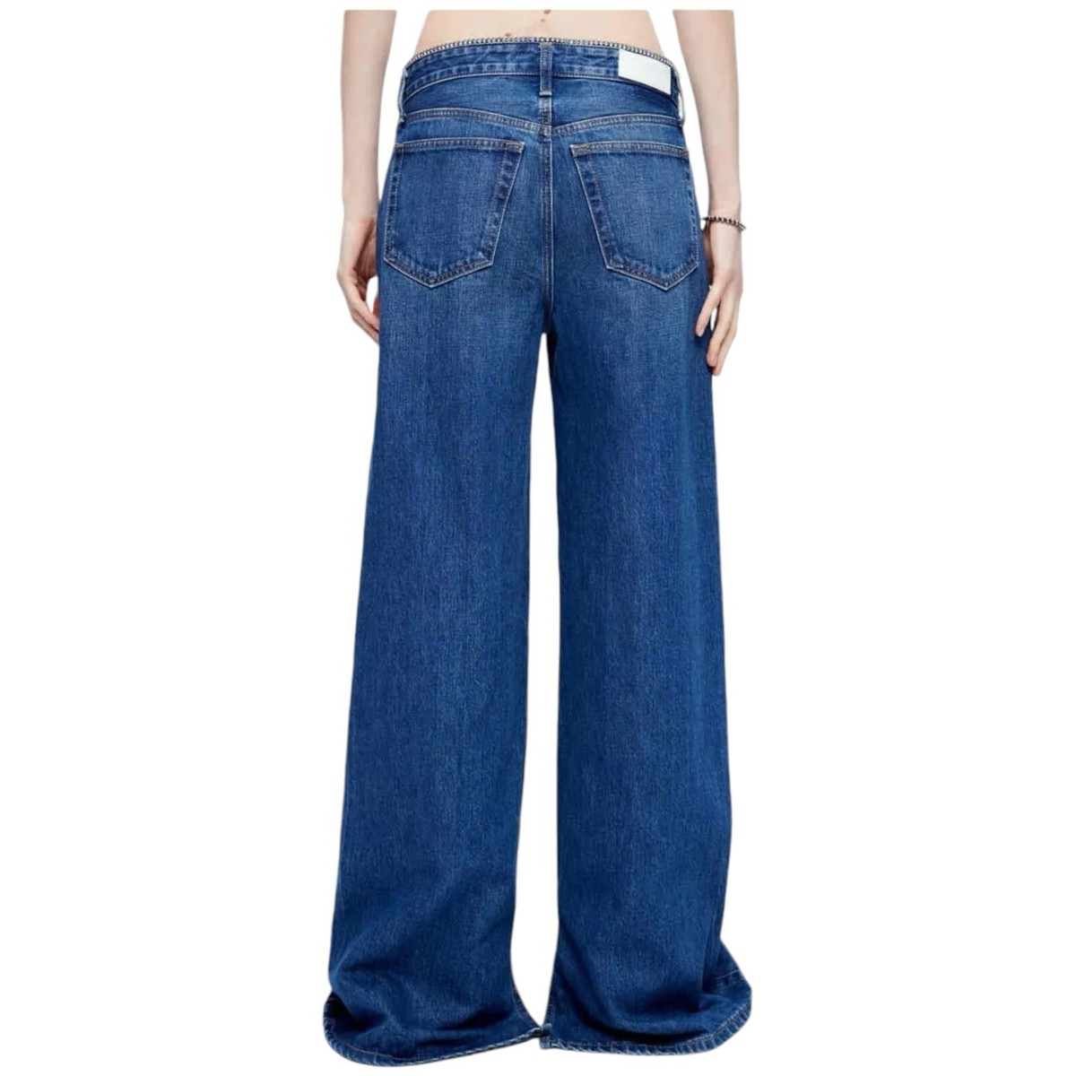 NWT Re/Done Low Rider Loose Crystal Bay Fade Wide Leg