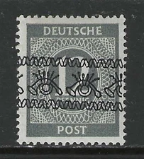 Germany 1948  Allied occup. 12 Pf. Numeral issue inverted band overprint mint*