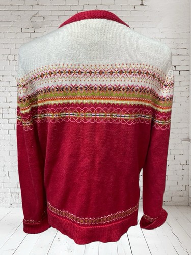 Heirloom Collectibles Red Knit Holiday Christmas Sweater Sz Large - Picture 2 of 6