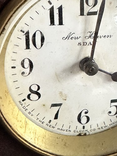 Reloj mecánico de manto o estante New Haven CT movimiento de 8 días.  Antiguo años 20 - Imagen 18 de 20