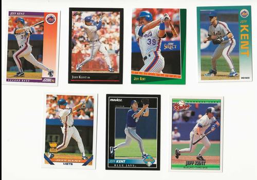 Jeff Kent Rookie Card Lot-Topps/Fleer/Donruss/Score- 7 Jeff Kent RC's - Picture 1 of 2