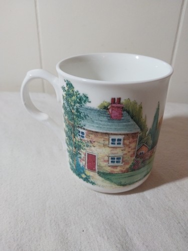 Taza de campo inglesa Garden Village corona Trent Staffordshire porcelana de hueso - Imagen 6 de 8